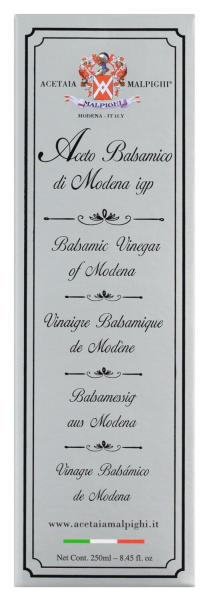 Aceto Balsamico di Modena IGP „Argento“ in der 250 ml Flasche – 8 Jahre gereifter Balsamico mit Karamell- und Malznoten